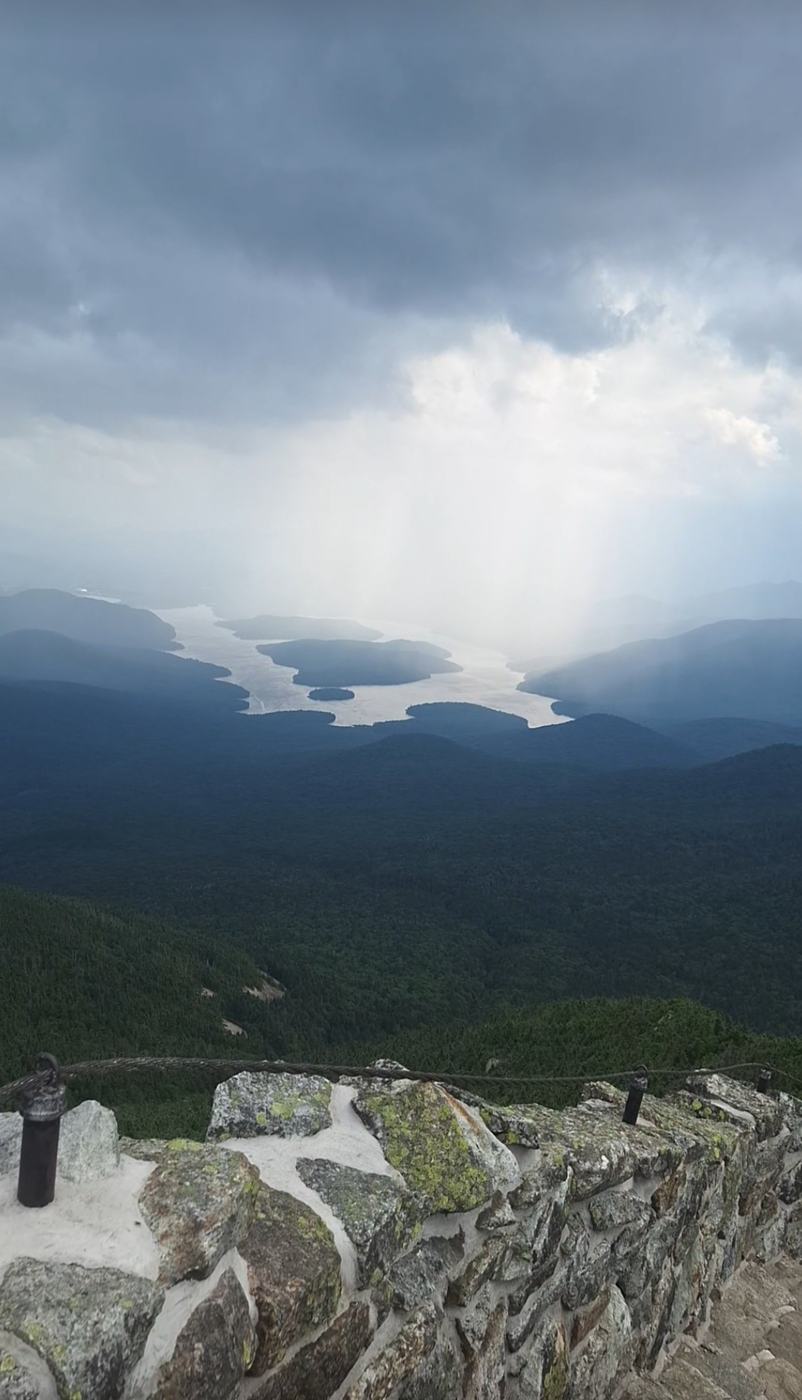 View over Lake Placid in the Adirondacks, NY